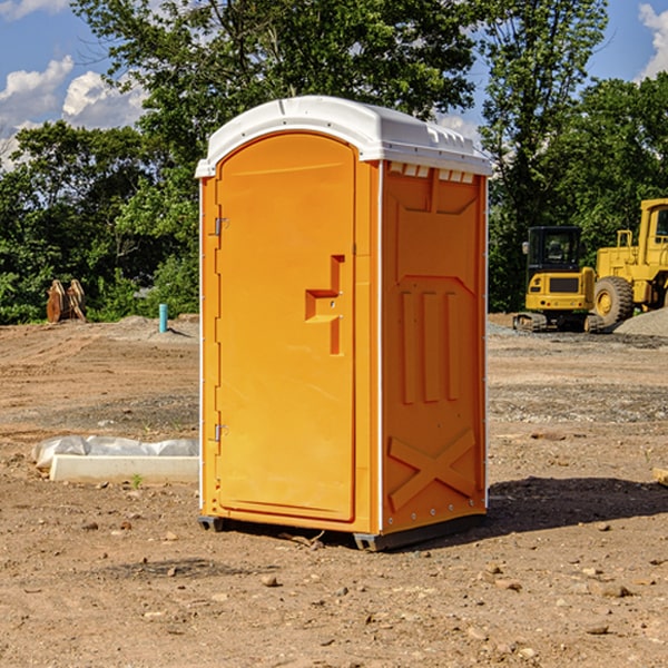 how often are the portable restrooms cleaned and serviced during a rental period in Scheller IL